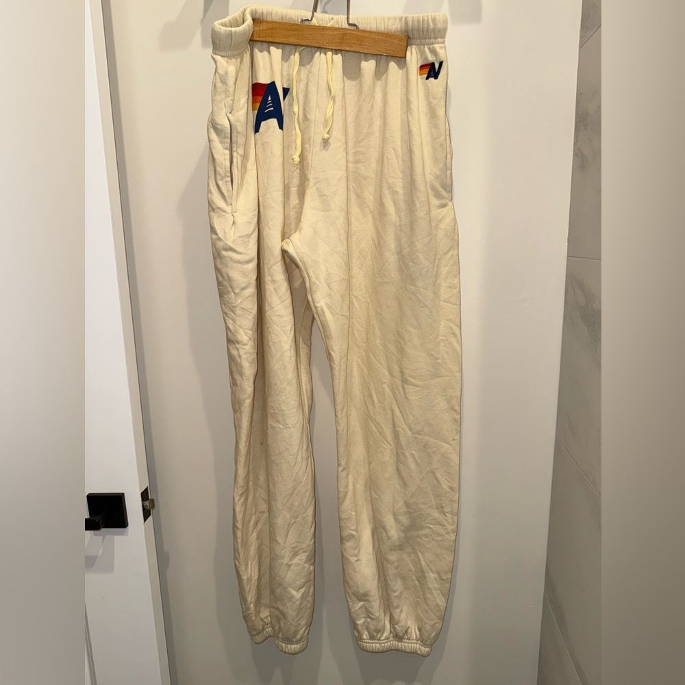 NWT Aviator Nation Sweatpants // Cream